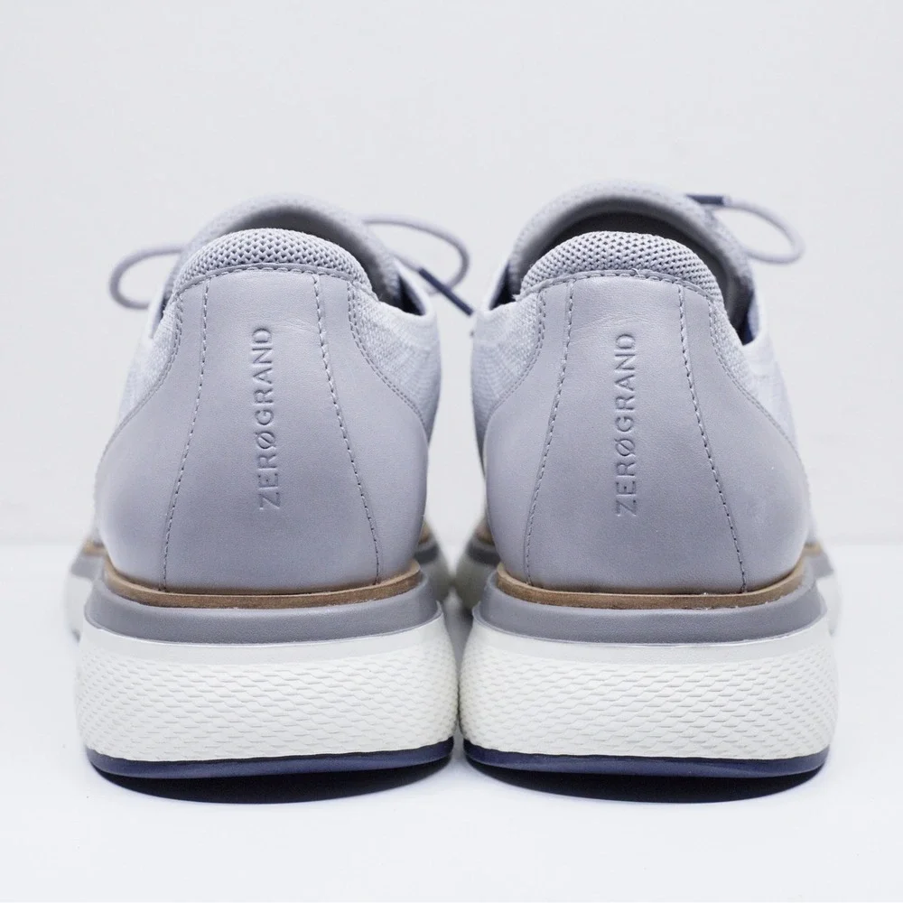 COLE HAAN ZERØGRAND Eon Stitchlite Knit Wingtip Oxford Casual Sneaker Grey Sz 12